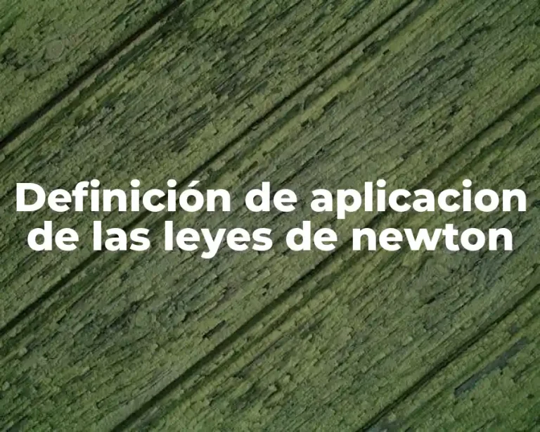 Definición de aplicacion de las leyes de newton