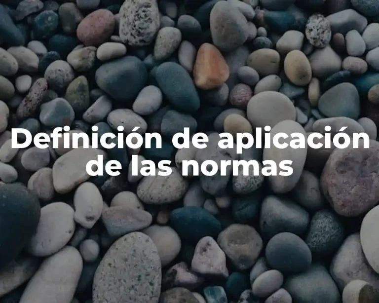 Definición de aplicación de las normas