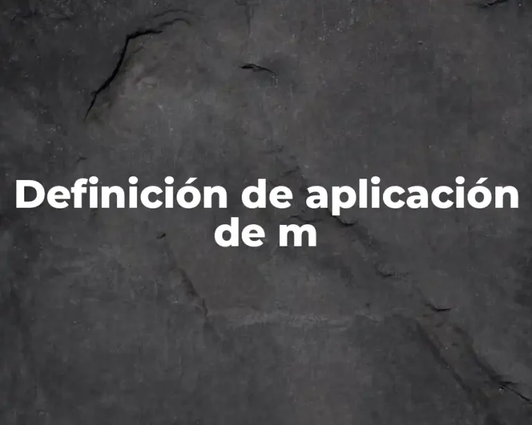 Definición de aplicación de m