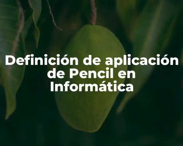 Definición de aplicación de Pencil en Informática