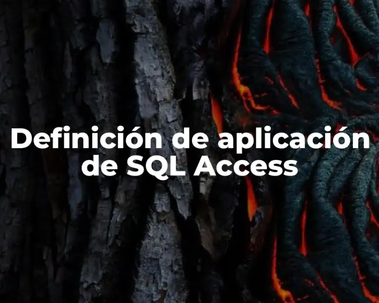 Definición de aplicación de SQL Access