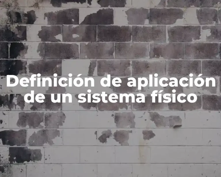 Definición de aplicación de un sistema físico