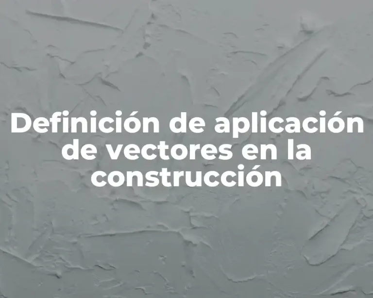 Definición de aplicación de vectores en la construcción