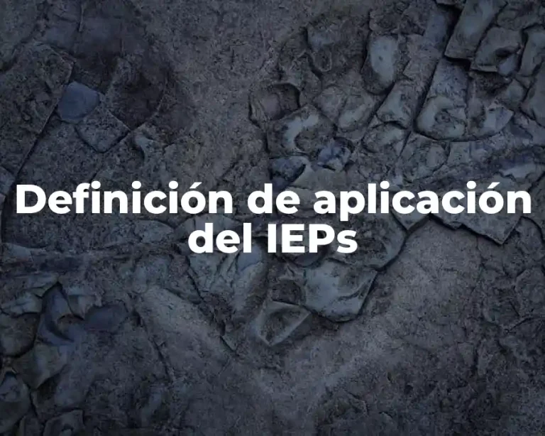 Definición de aplicación del IEPs