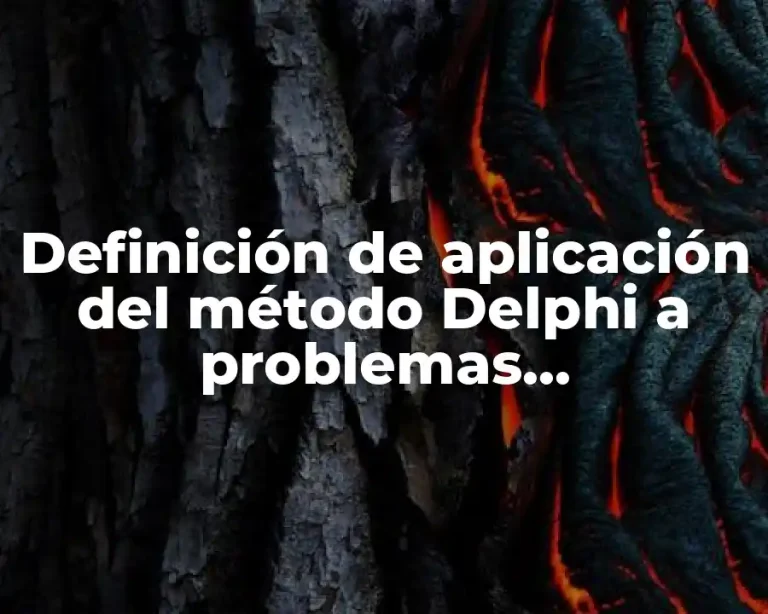 Definición de aplicación del método Delphi a problemas sociopolíticos