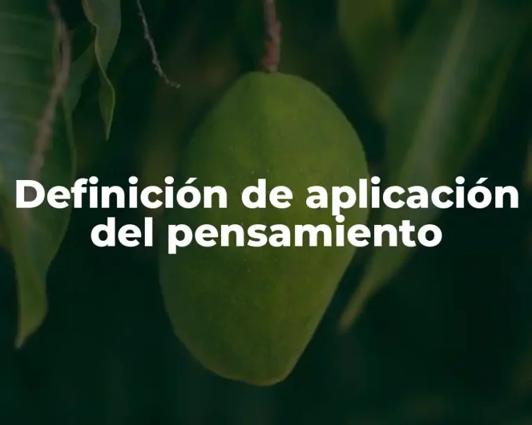 Definición de aplicación del pensamiento