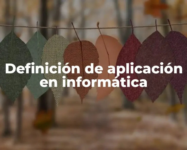 Definición de aplicación en informática