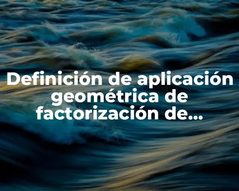 Definición de aplicación geométrica de factorización de polinomios