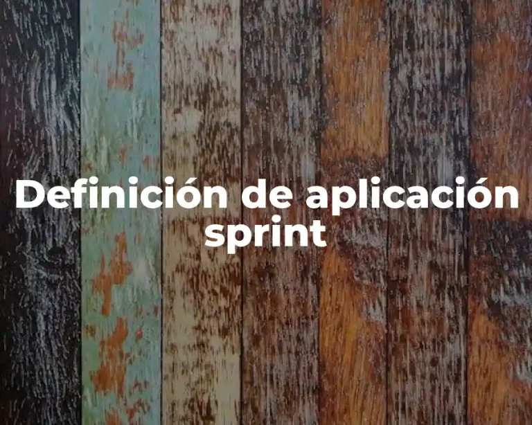 Definición de aplicación sprint
