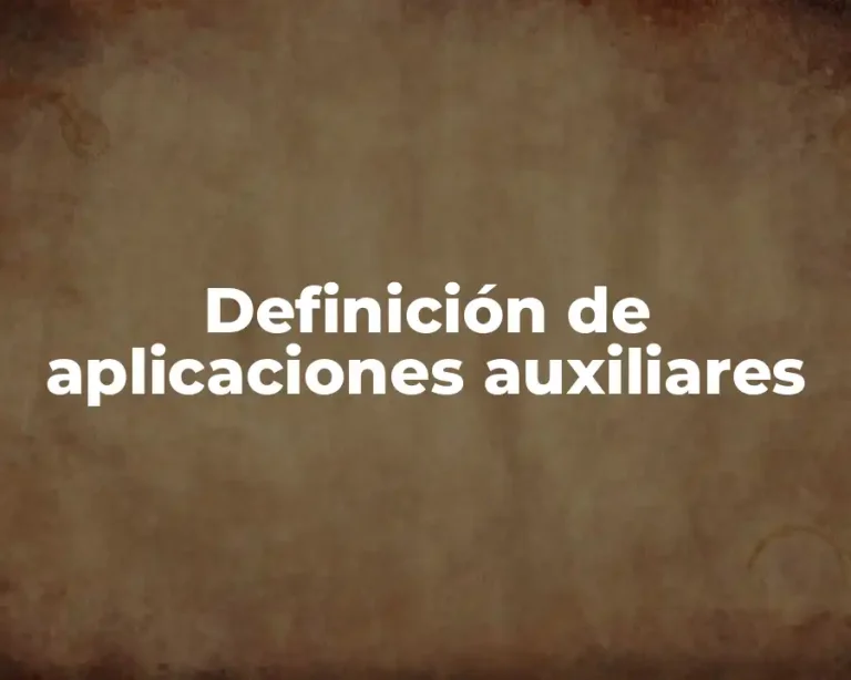 Definición de aplicaciones auxiliares