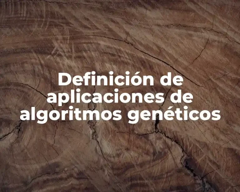 Definición de aplicaciones de algoritmos genéticos