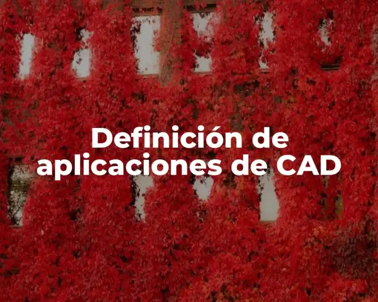 Definición de aplicaciones de CAD