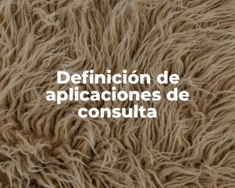 Definición de aplicaciones de consulta