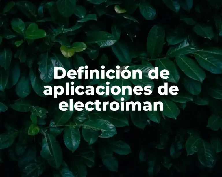 Definición de aplicaciones de electroiman