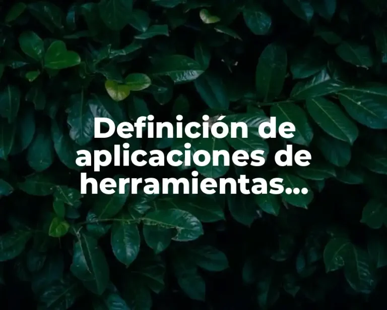 Definición de aplicaciones de herramientas avanzadas de software de aplicación