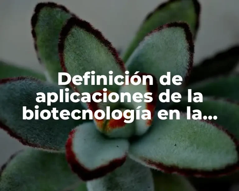 Definición de aplicaciones de la biotecnología en la medicina