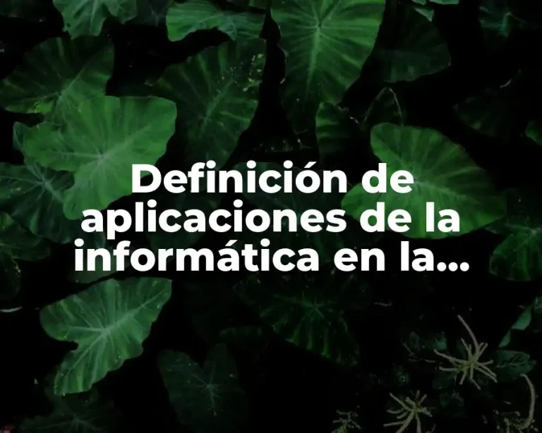 Definición de aplicaciones de la informática en la educación