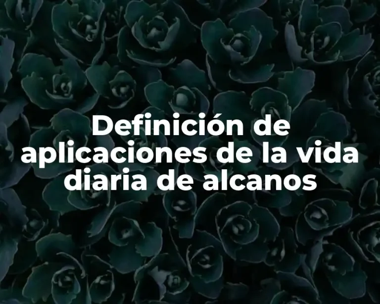 Definición de aplicaciones de la vida diaria de alcanos