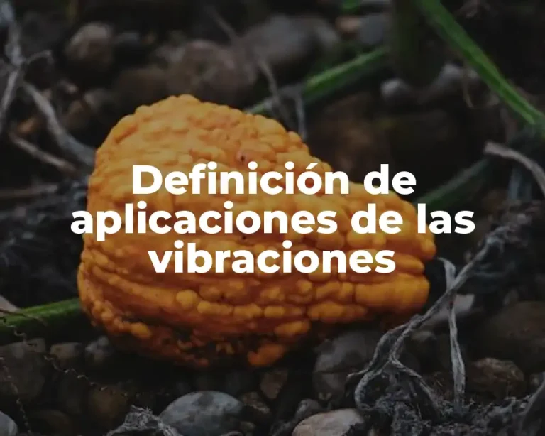 Definición de aplicaciones de las vibraciones