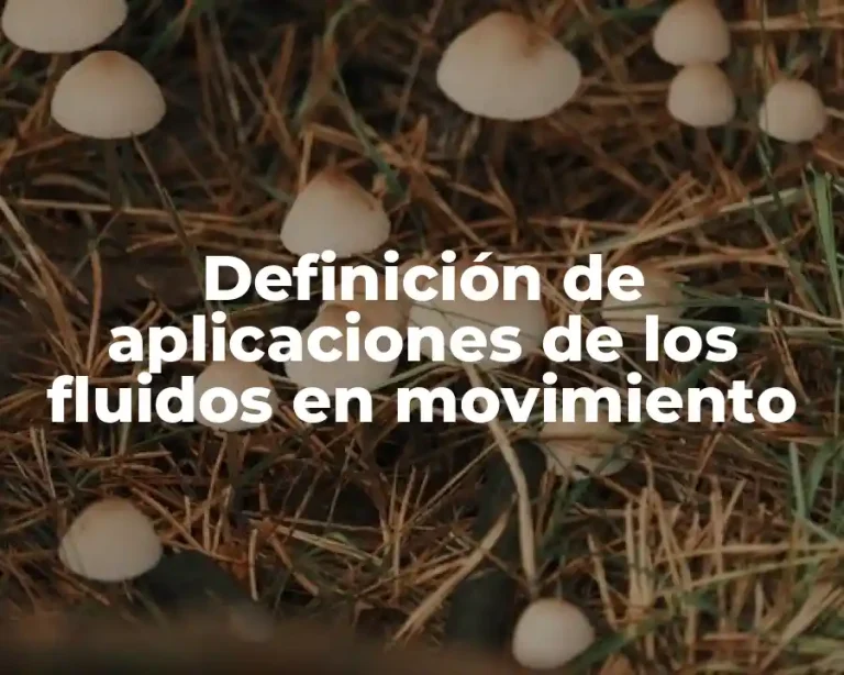 Definición de aplicaciones de los fluidos en movimiento