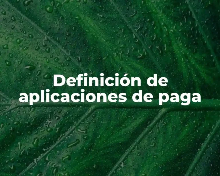 Definición de aplicaciones de paga