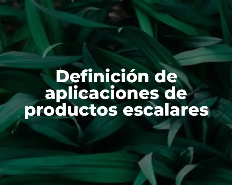 Definición de aplicaciones de productos escalares
