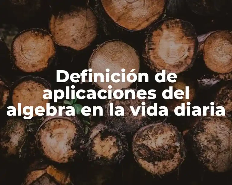 Definición de aplicaciones del algebra en la vida diaria