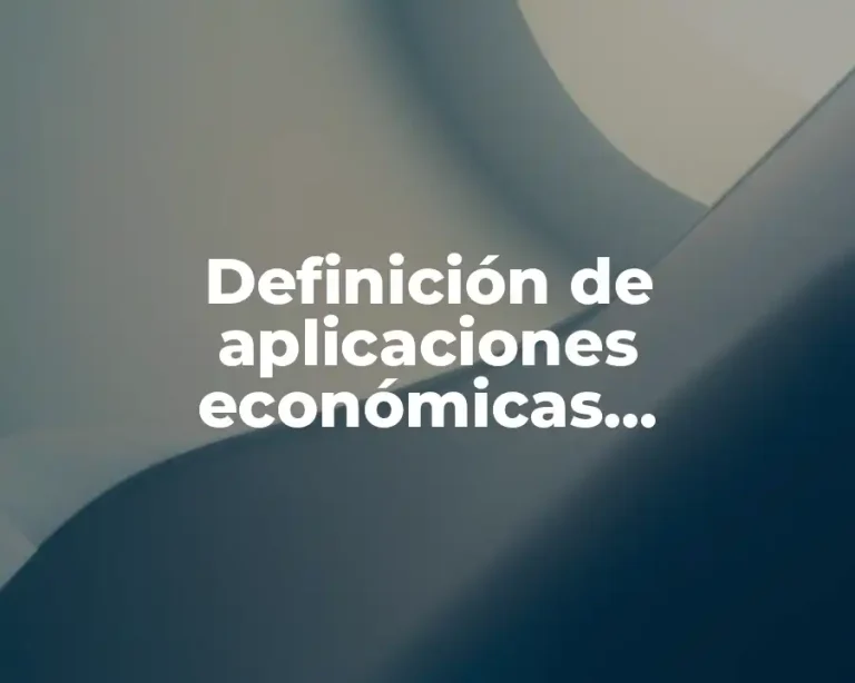 Definición de aplicaciones económicas administrativas