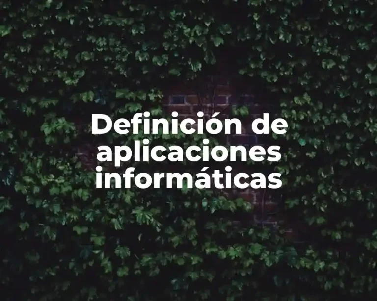 Definición de aplicaciones informáticas