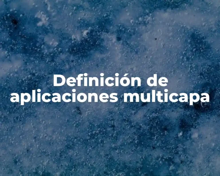Definición de aplicaciones multicapa