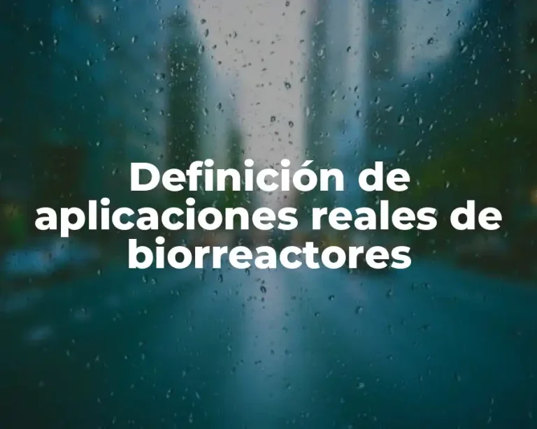 Definición de aplicaciones reales de biorreactores