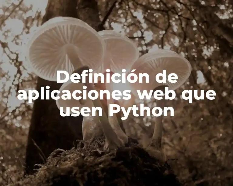 Definición de aplicaciones web que usen Python