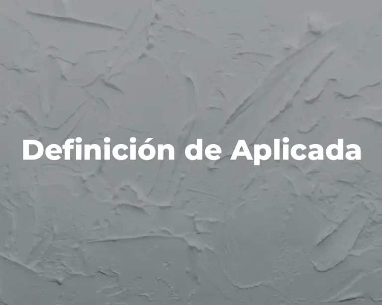 Definición de Aplicada
