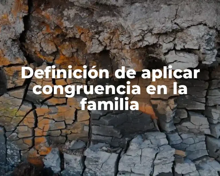 Definición de aplicar congruencia en la familia