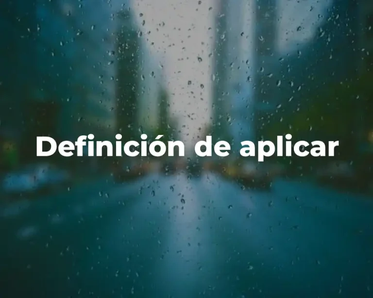 Definición de aplicar