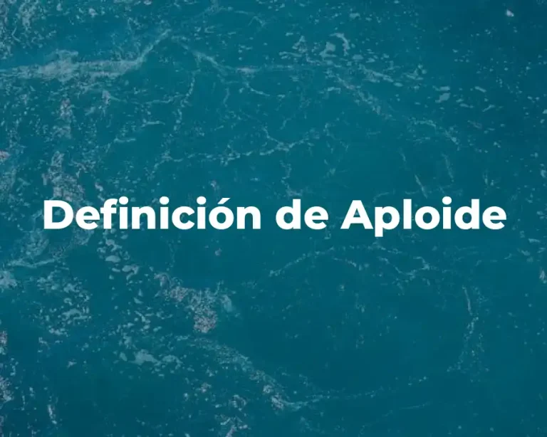 Definición de Aploide