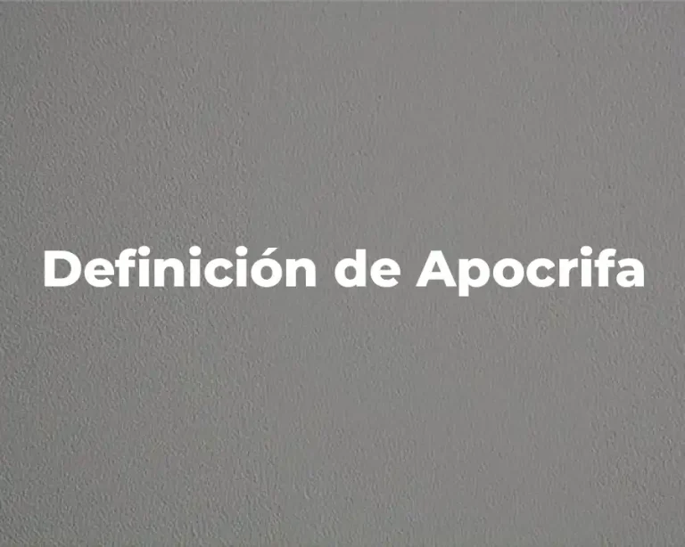Definición de Apocrifa