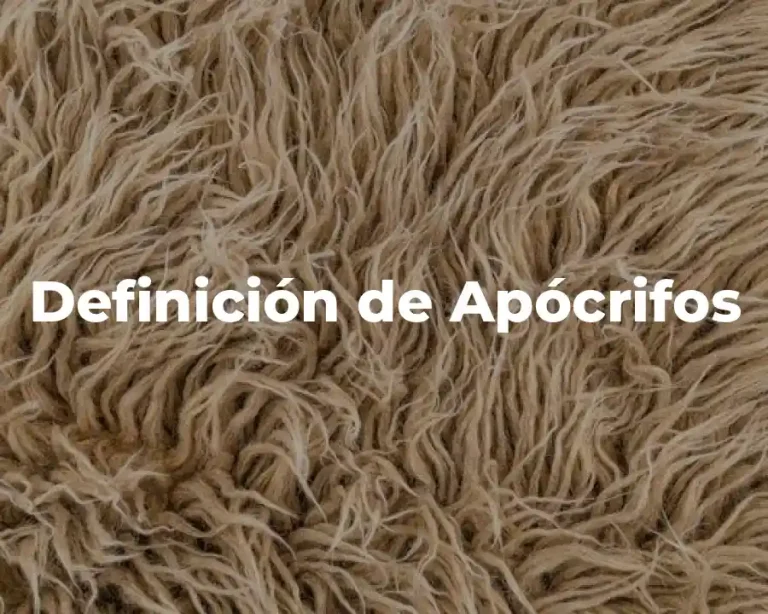 Definición de Apócrifos