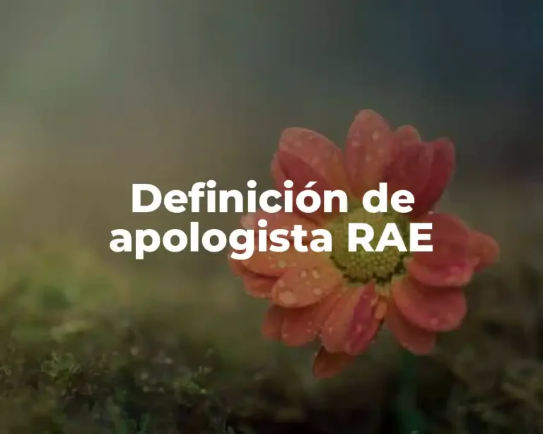 Definición de apologista RAE