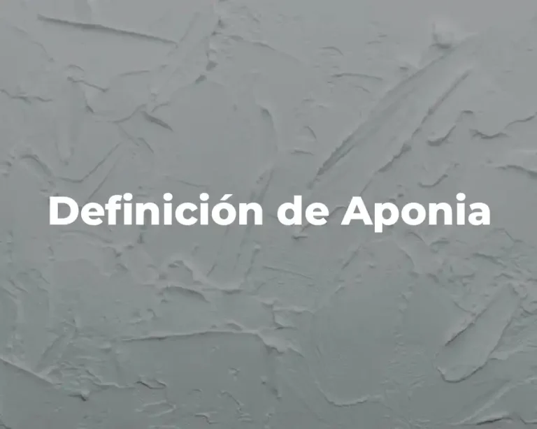 Definición de Aponia