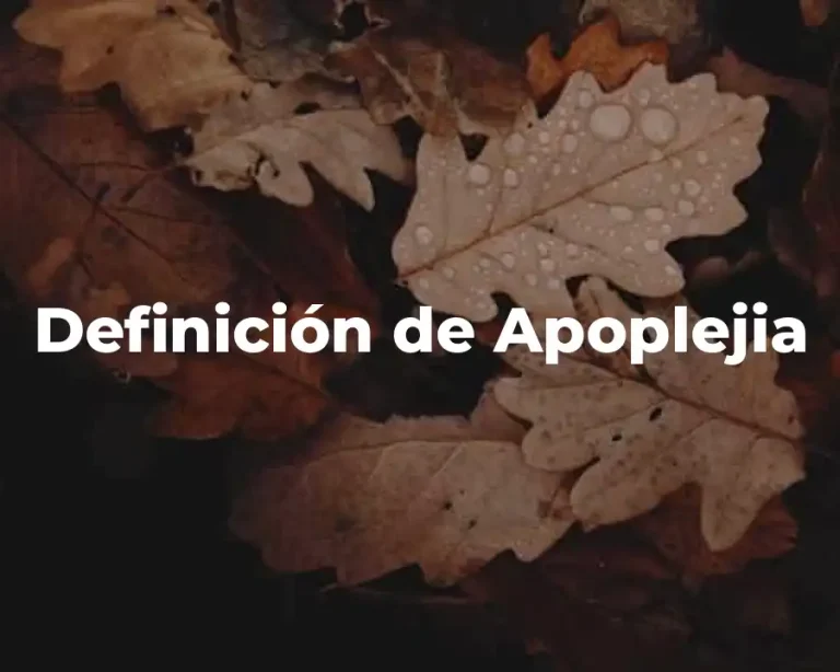 Definición de Apoplejia