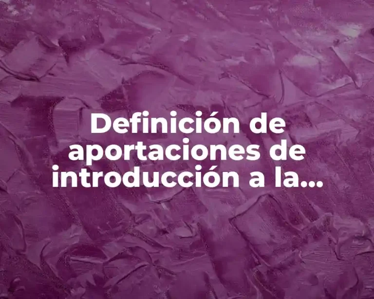 Definición de aportaciones de introducción a la gestión de compras