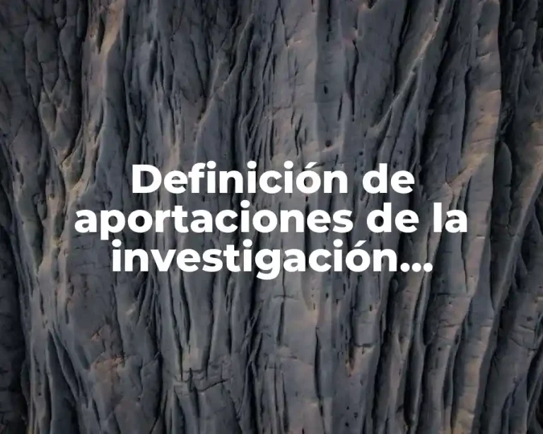 Definición de aportaciones de la investigación cualitativa