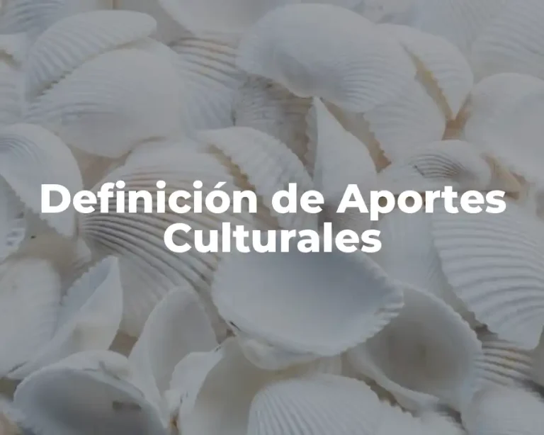 Definición de Aportes Culturales