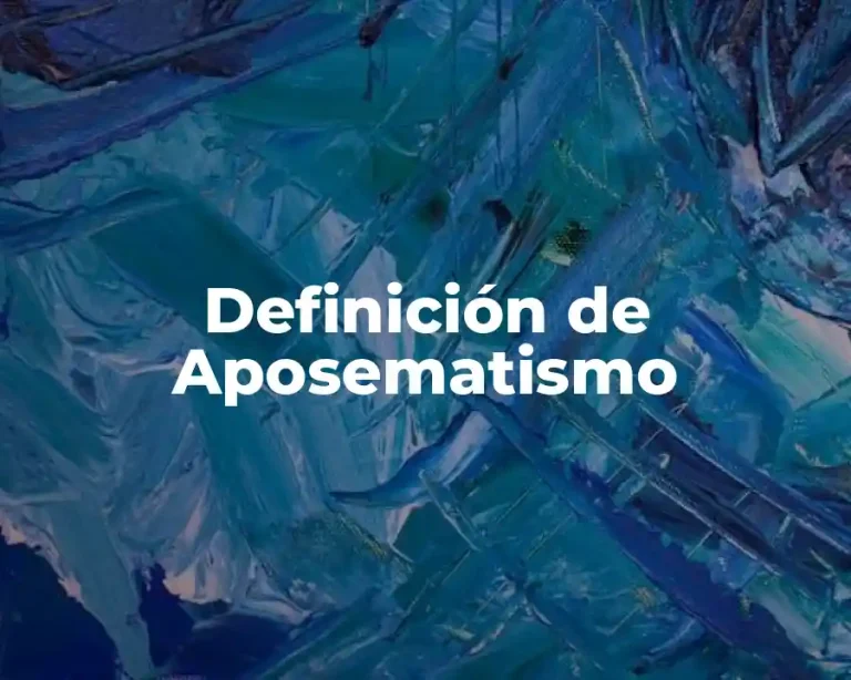 Definición de Aposematismo