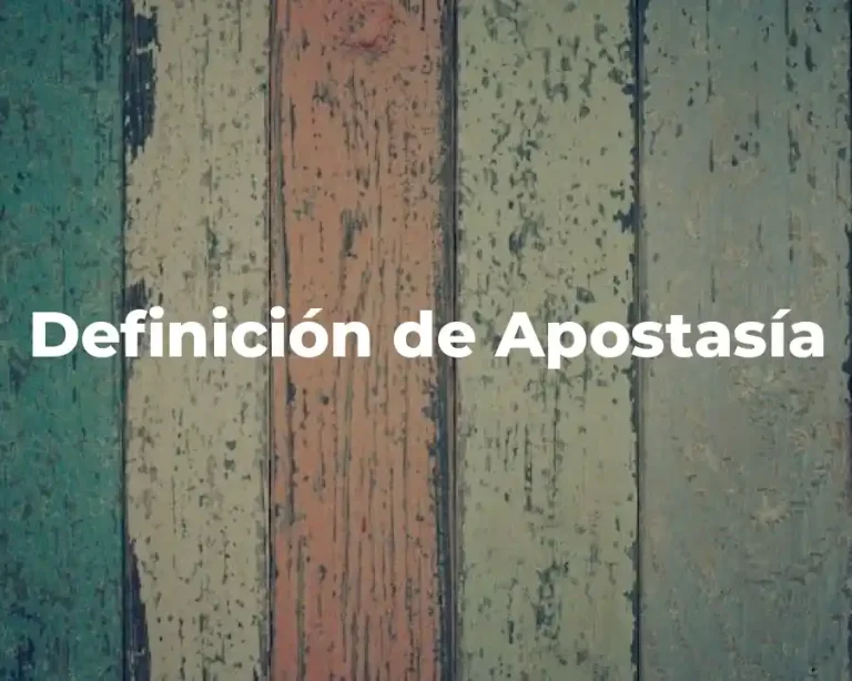 Definición de Apostasía