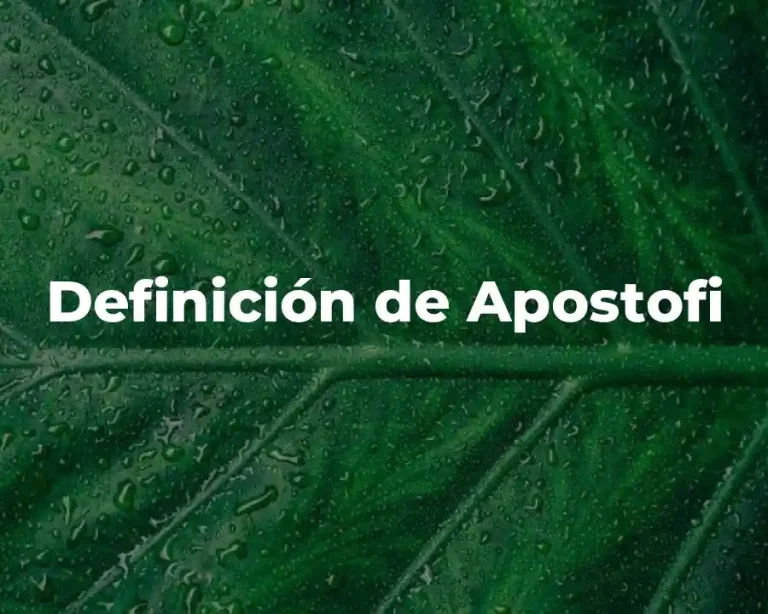 Definición de Apostofi