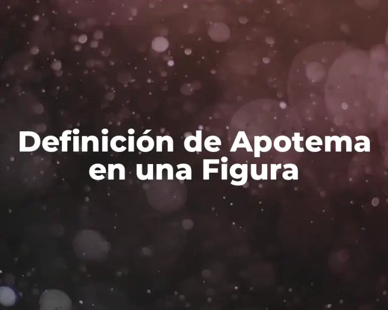 Definición de Apotema en una Figura