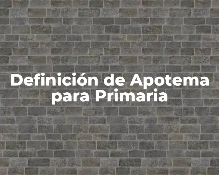 Definición de Apotema para Primaria
