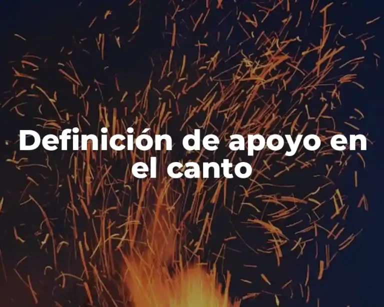 Definición de apoyo en el canto